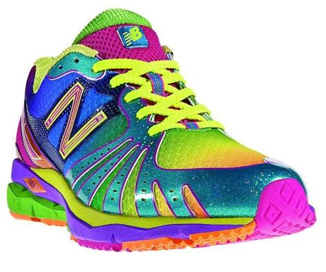 bright multi colored tennis shoes.